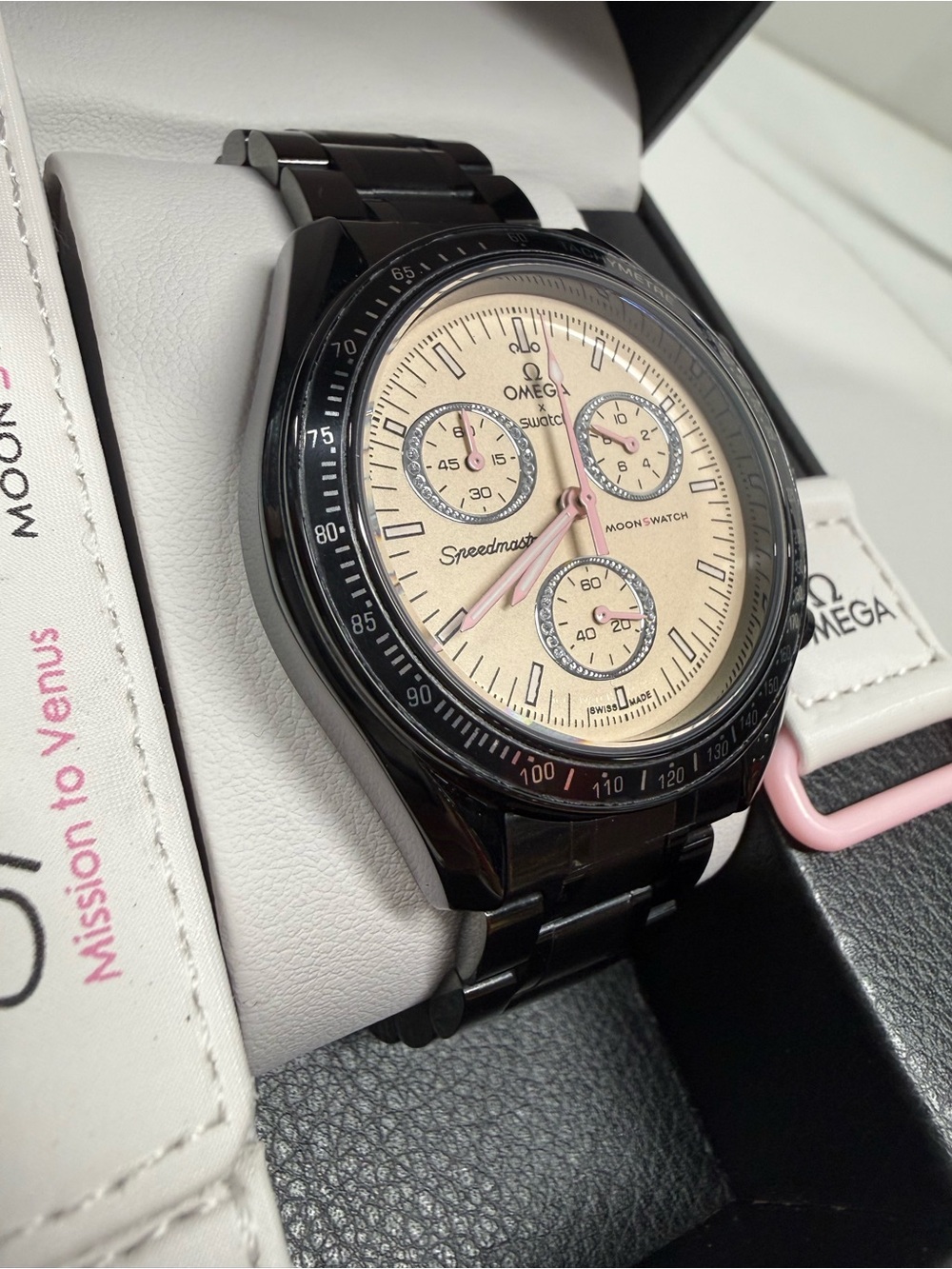 MoonSwatch MOD MISSION TO VENUS STAINLESS STEEL watch Black/black - Picture 2 of 7